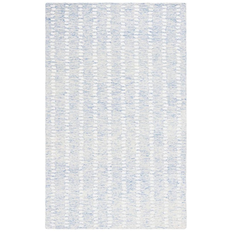 SAFAVIEH Abstract Blue/Ivory 3 ft. x 5 ft. Striped Stone Area Rug ABT498M-3