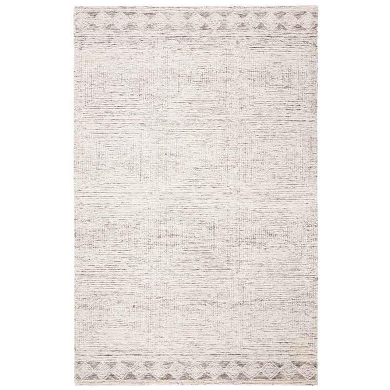 SAFAVIEH Abstract Ivory/Gray 6 ft. x 9 ft. Geometric Striped Area Rug ABT349F-6