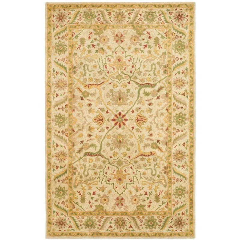 SAFAVIEH Antiquity Ivory 4 ft. x 6 ft. Border Area Rug AT14A-4