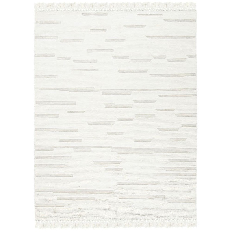 SAFAVIEH Casablanca Ivory 9 ft. x 12 ft. Striped Area Rug CSB454A-9