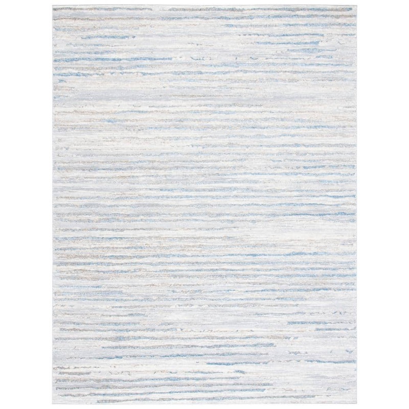 SAFAVIEH Lagoon Gray/Blue 9 ft. x 12 ft. Striped Distressed Area Rug LGN518H-9