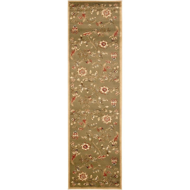 SAFAVIEH Lyndhurst Green/Multi 2 ft. x 8 ft. Border Runner Rug LNH552-5291-28