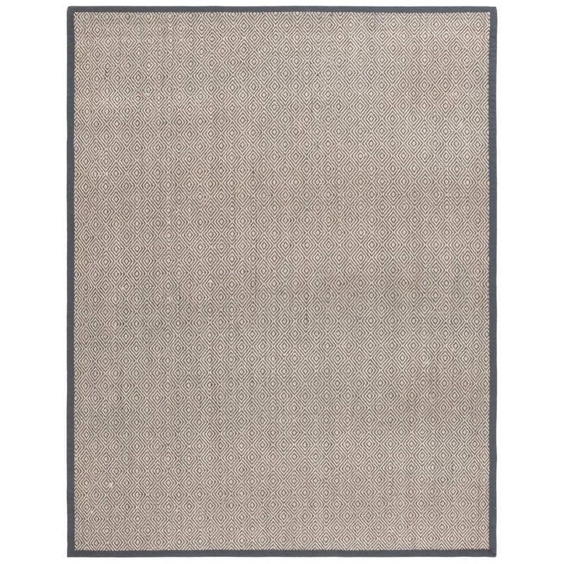 SAFAVIEH Martha Stewart Natural/Dark Gray 6 ft. x 9 ft. Border Concentric Diamond Area Rug MSR9441A-6