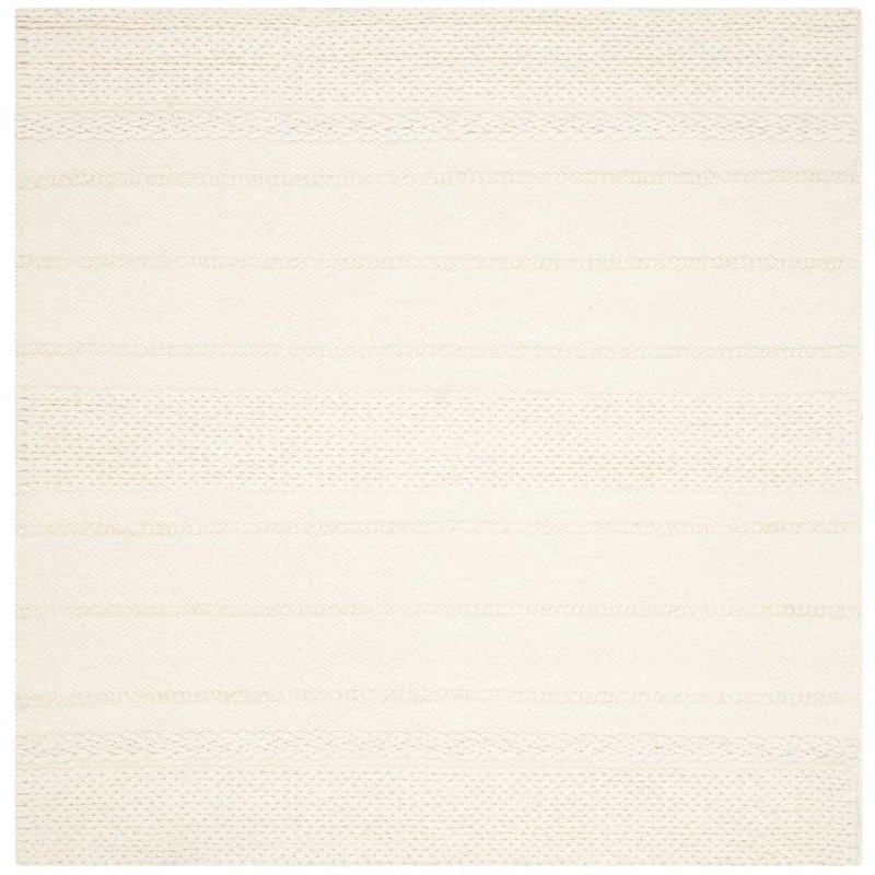 SAFAVIEH Natura Natural 6 ft. x 6 ft. Square Striped Area Rug NAT215A-6SQ
