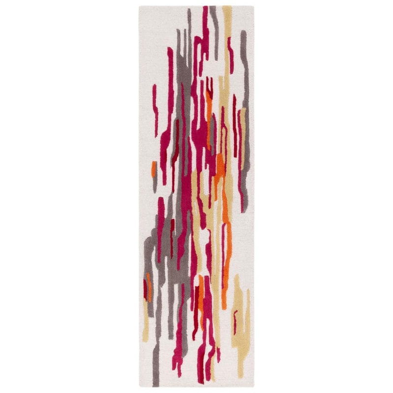 SAFAVIEH Rodeo Drive Ivory/Red 2 ft. x 8 ft. Abstract Runner Rug RD858Q-28