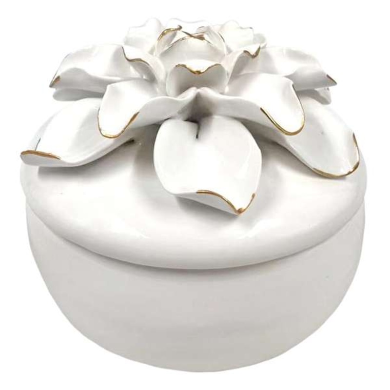 3D Floral Ceramic Box, 5×4