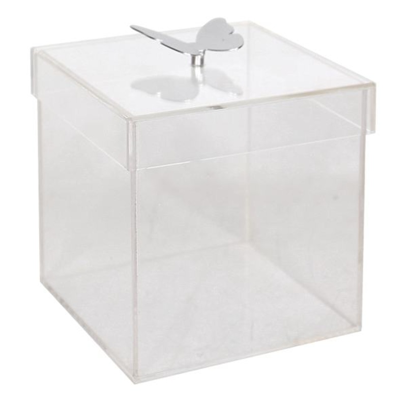Acrylic Box with Butterfly, 6″
