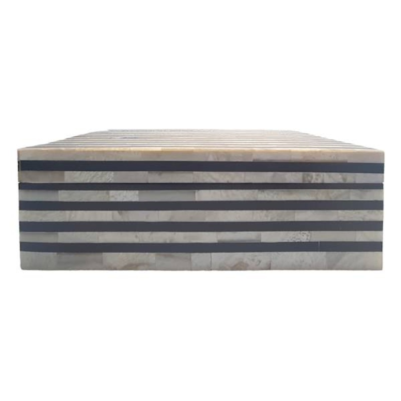Black & Tan Striped Decorative Box, 10×8
