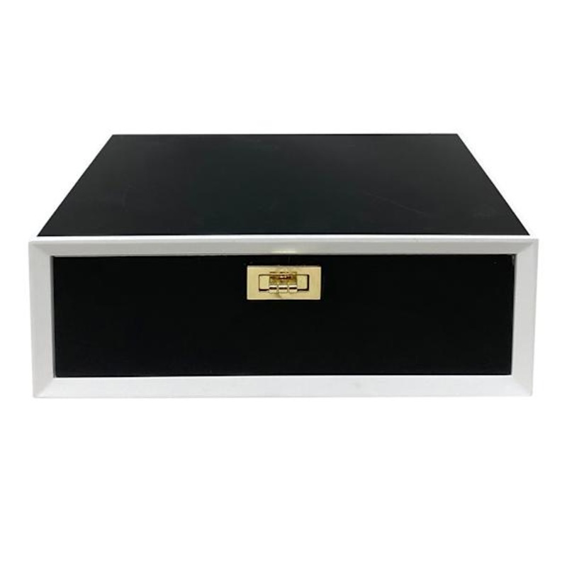 Black & White Wood Decorative Box, 9×6