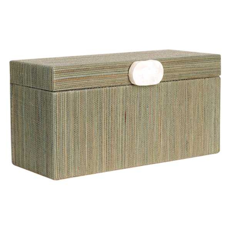 Blue Seagrass Woven Box, 11×4
