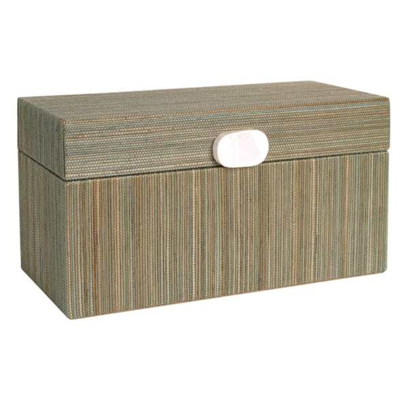 Blue Seagrass Woven Box, 13×6