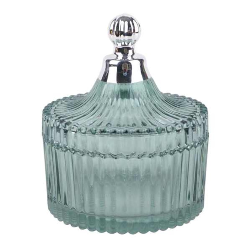 Found & Fable Green Glass Jar, 5″