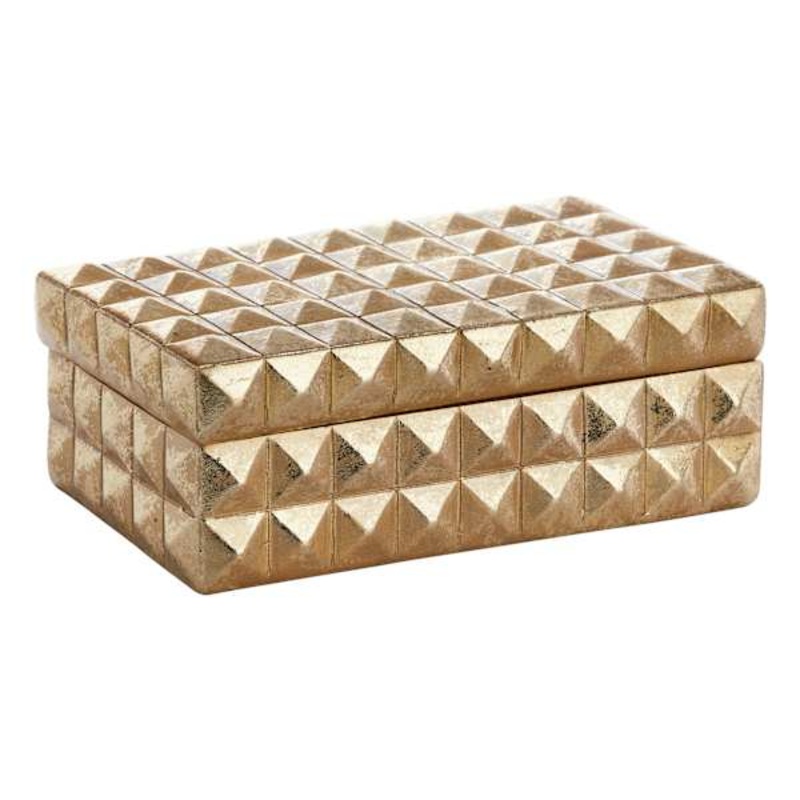 Gold Foiled Spiked Decorative Box, 7×3