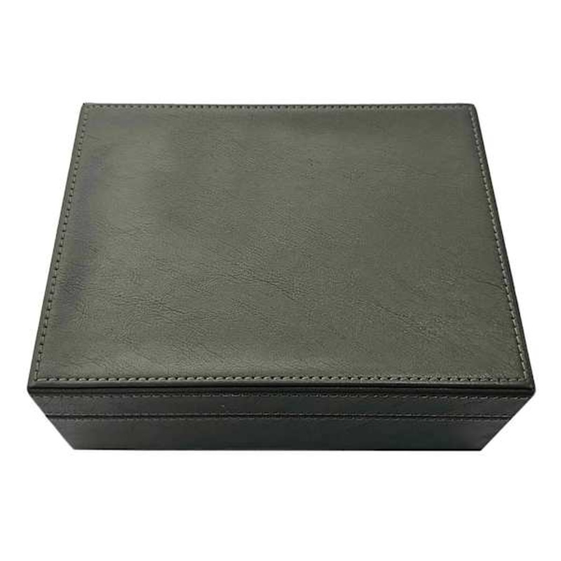 Grey Faux Leather Box, 6×8
