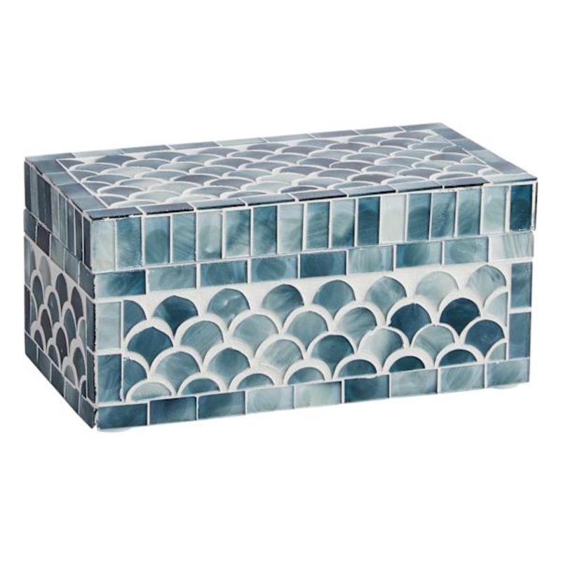 Grey Mosaic Decorative Box, 7×3
