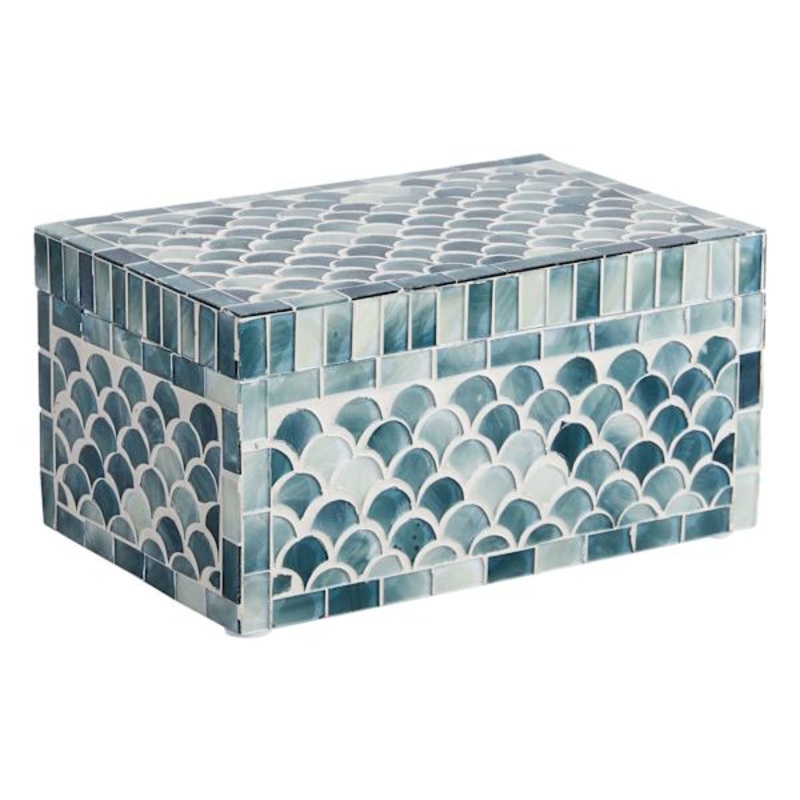 Grey Mosaic Decorative Box, 8×4