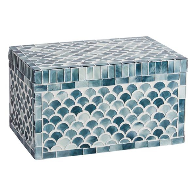 Grey Mosaic Decorative Box, 9×5