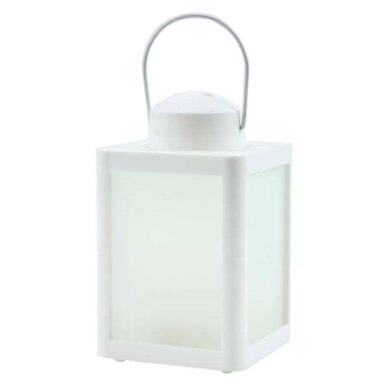 White LED Lantern with Frosted Glass, 6.7″