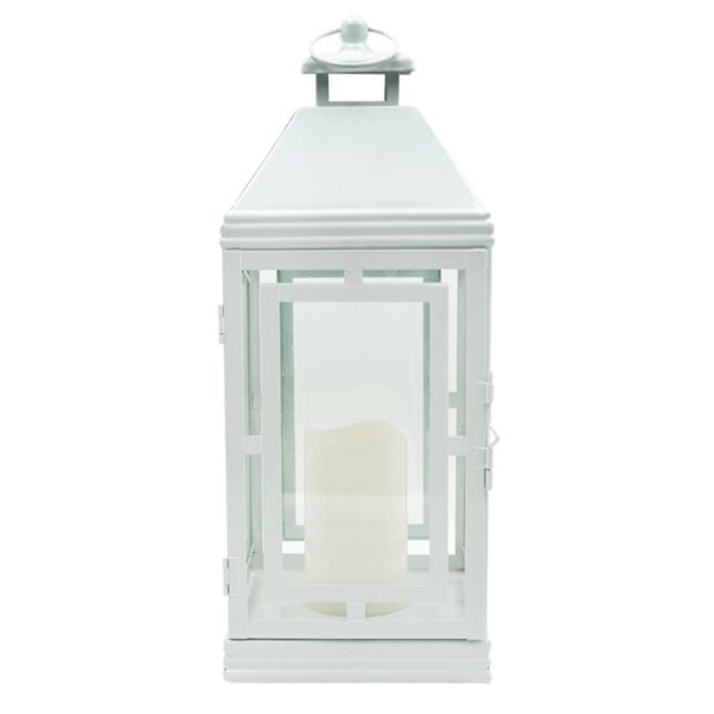 White LED Metal Lantern, 17.3″