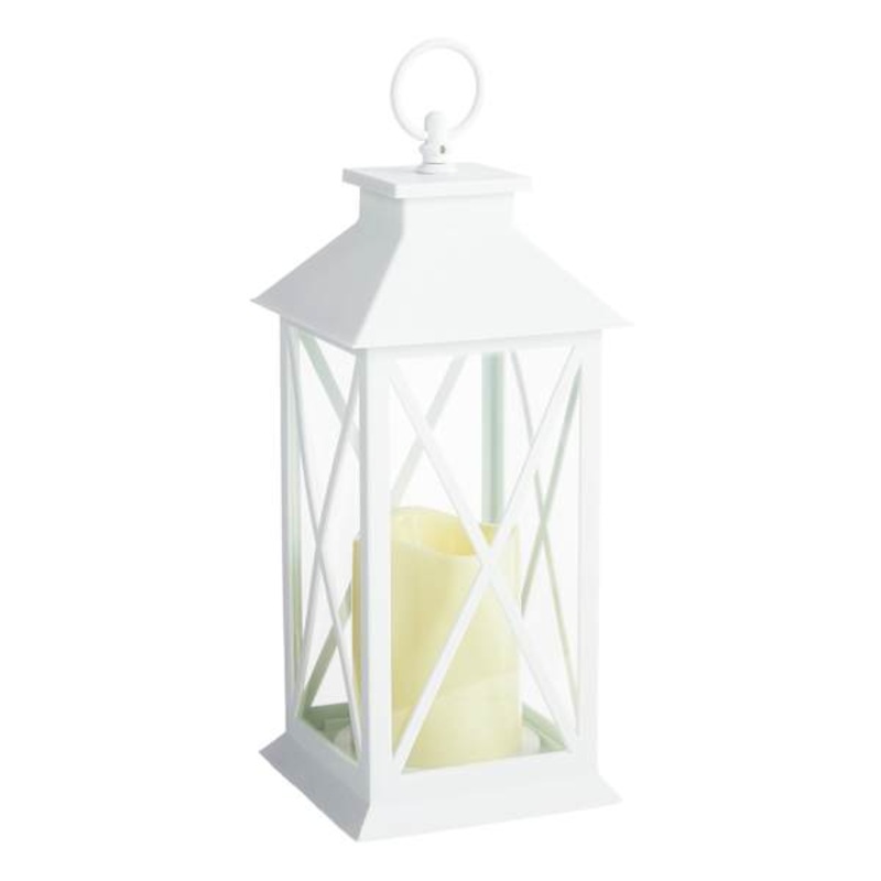 White LED X-Frame Lantern, 11″