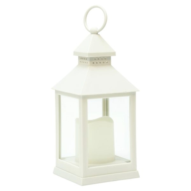 White Sand LED Lantern, 9.5″