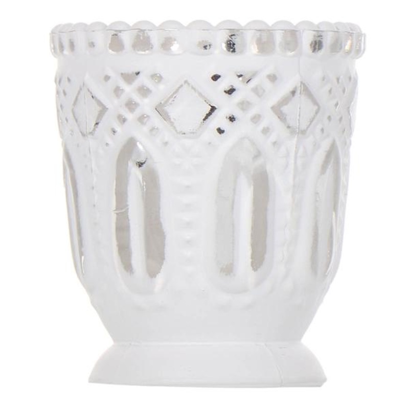 White Wash Votive Candle Holder, 3″