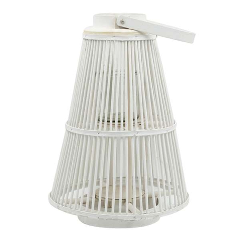 White Wood Lantern, 17″