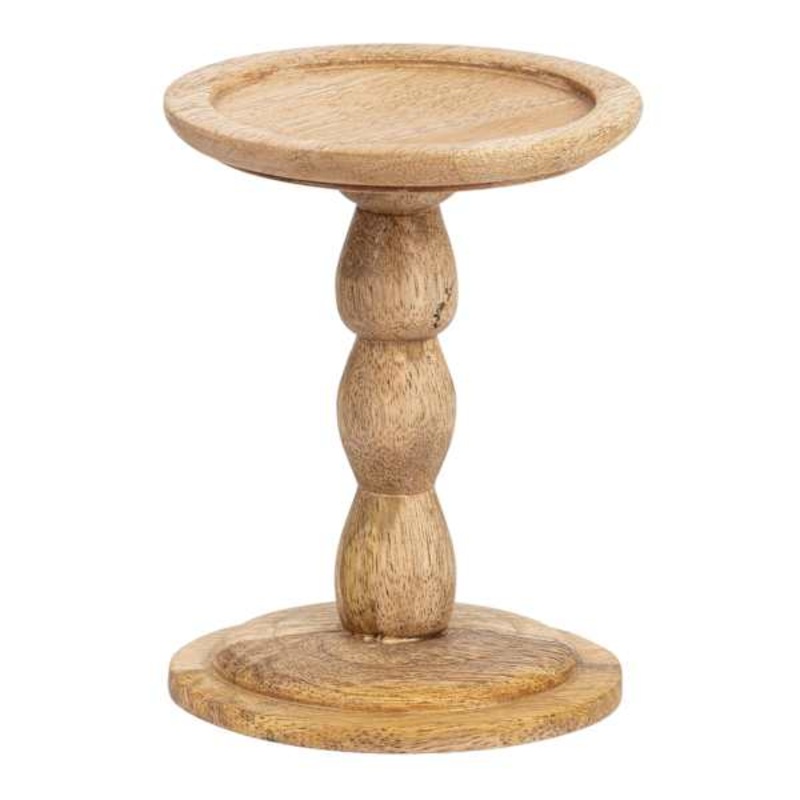Wooden Candle Holder, 5″