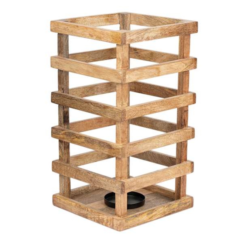 Wooden Slats Lantern, 15″