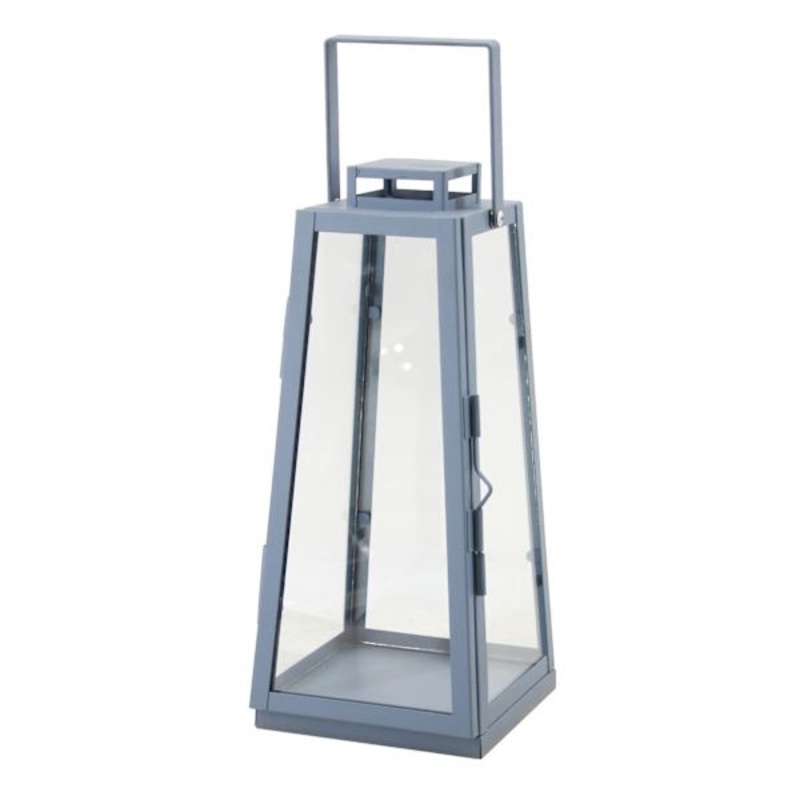 Blue Metal Lantern, 11″
