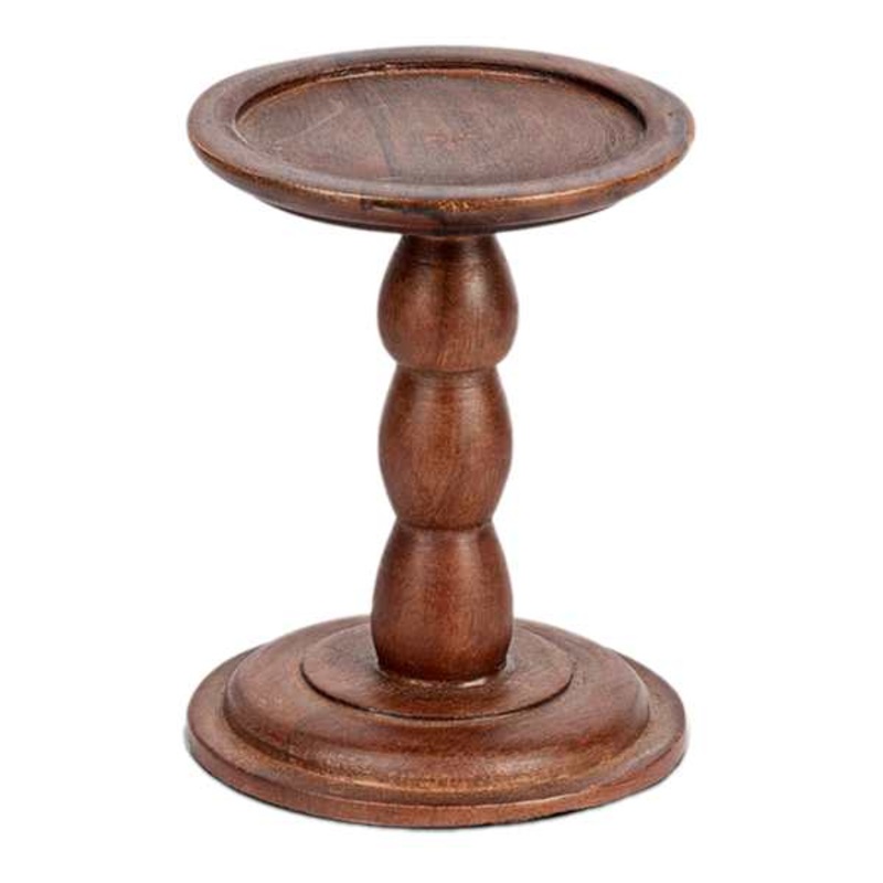 Natural Wooden Candle Holder, 5″
