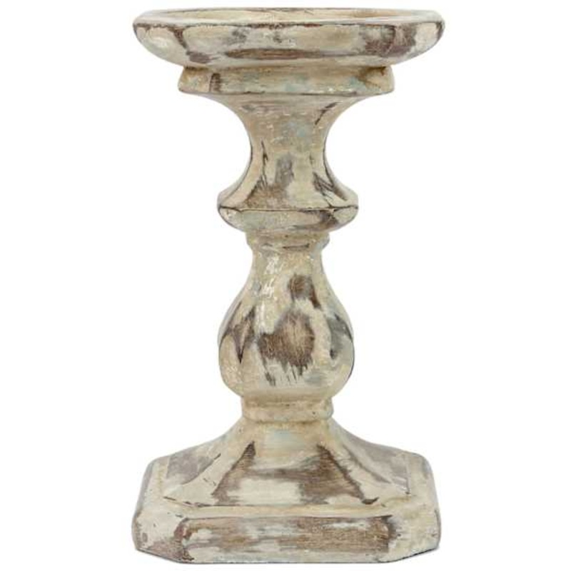 Neutral Pillar Candle Holder, 6″