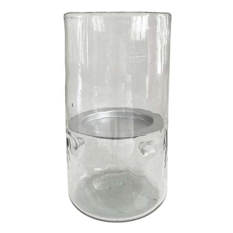 Picado Glass Candle Holder, 14″