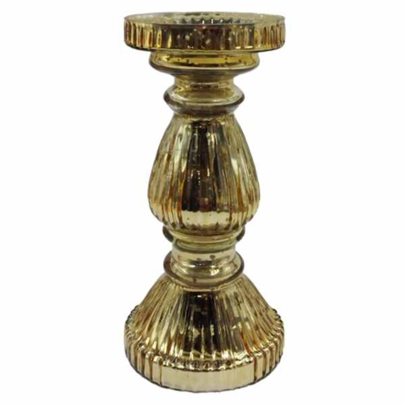 Providence Mercury Glass Candle Holder, 9″