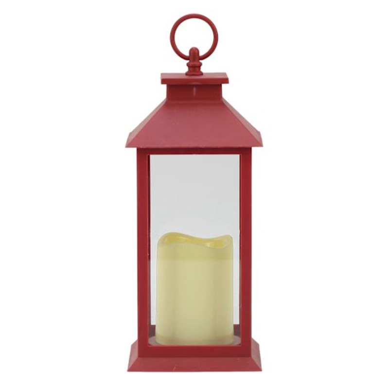 Red LED Lantern, 12″