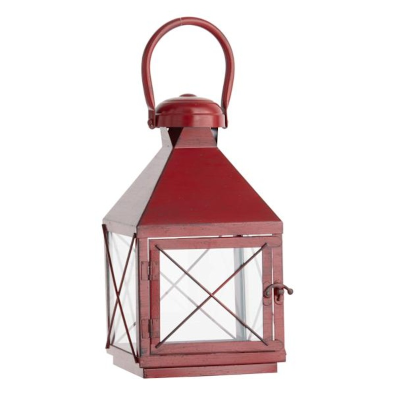 Red Metal Lantern, 11″