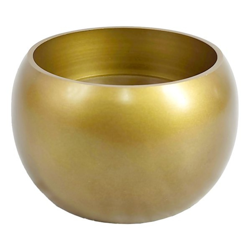 Round Bronze Metal Hurricane Candle Holder, 2.7″