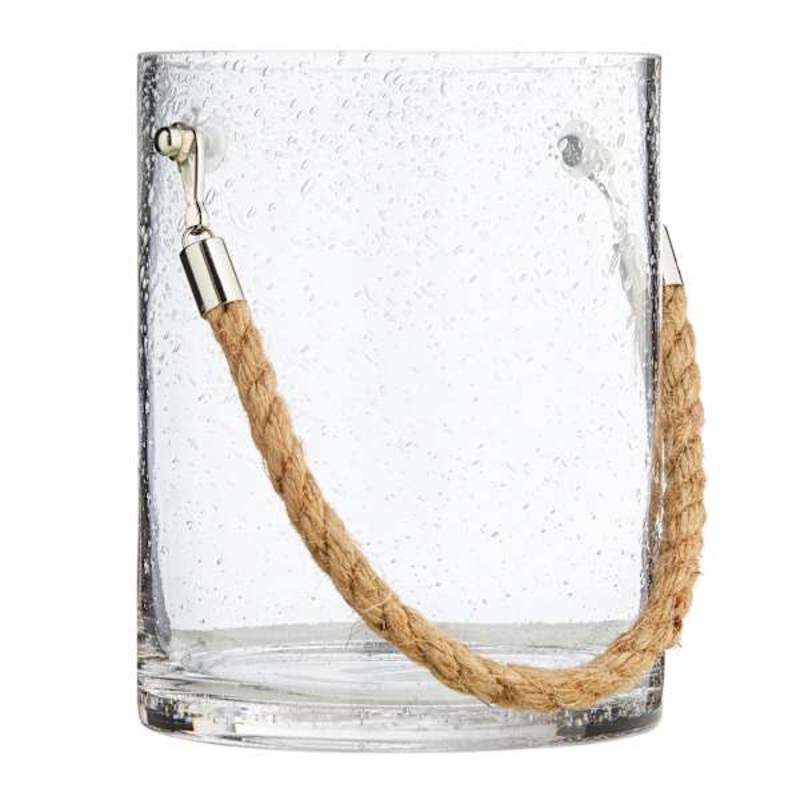 Seeded Glass Lantern, 6″