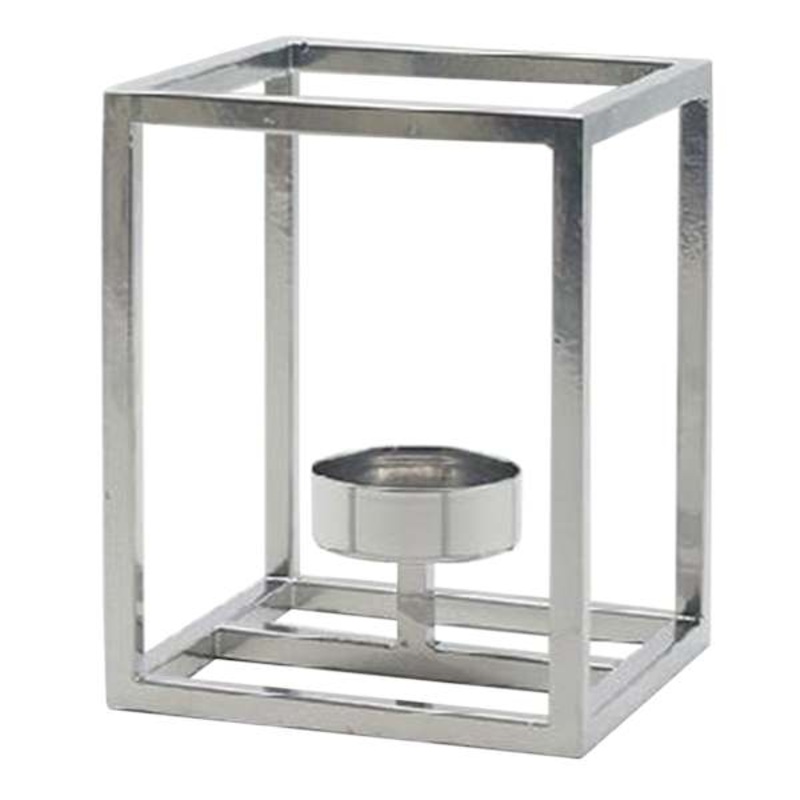 Square Metal Candle Holder, 6″