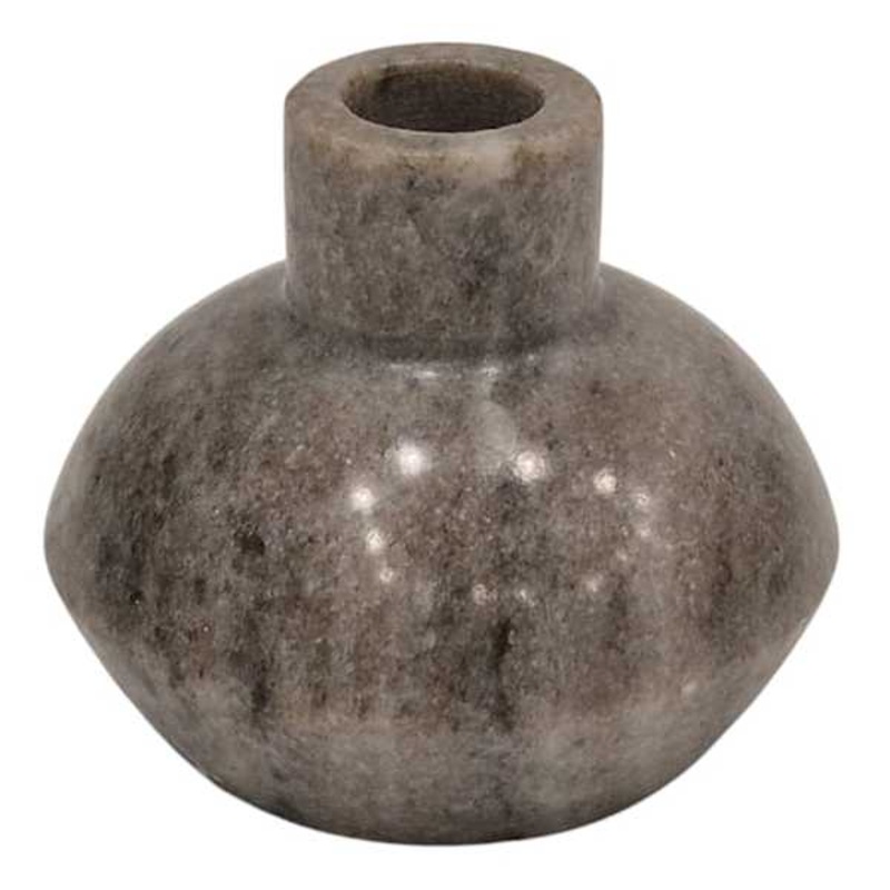 Tan Marble Taper Candle Holder, 3″