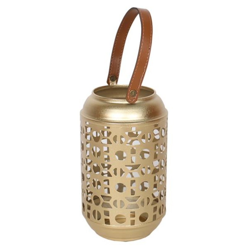 Tracey Boyd Gold Metal Lantern, 10.5″