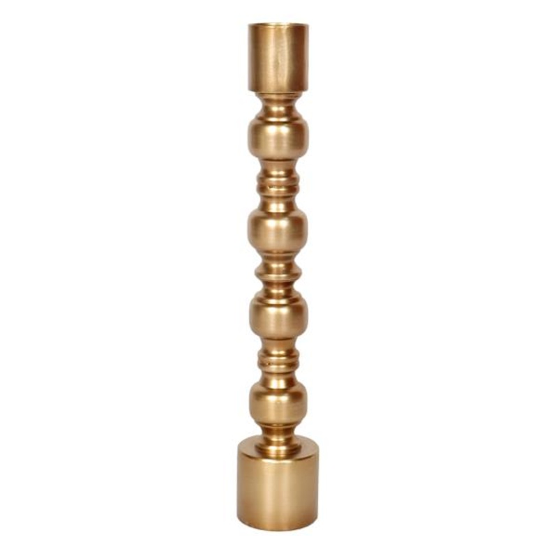 Tracey Boyd Metallic Metal Taper Candle Holder, 15″