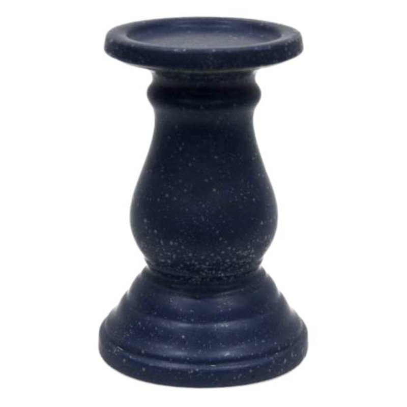 Tracey Boyd Navy Ceramic Pillar Holder, 8″