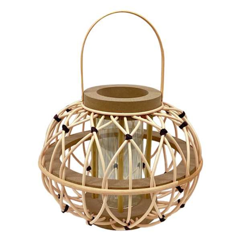 Tracey Boyd Round Rattan Lantern, 10×8