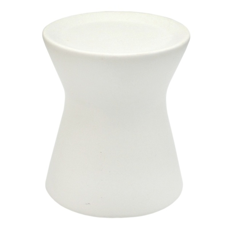 Tracey Boyd White Candle Holder, 4.5″
