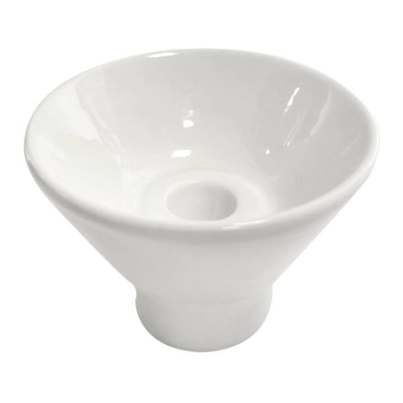Tracey Boyd White Round Ceramic Candle Holder, 3″