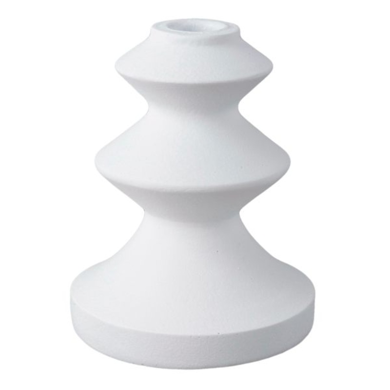 Tracey Boyd White Taper Candle Holder, 5.5″