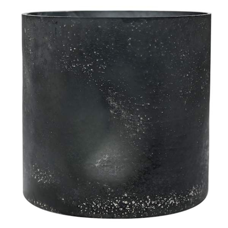 Ty Pennington Black Hurricane Glass Candle Holder, 6″