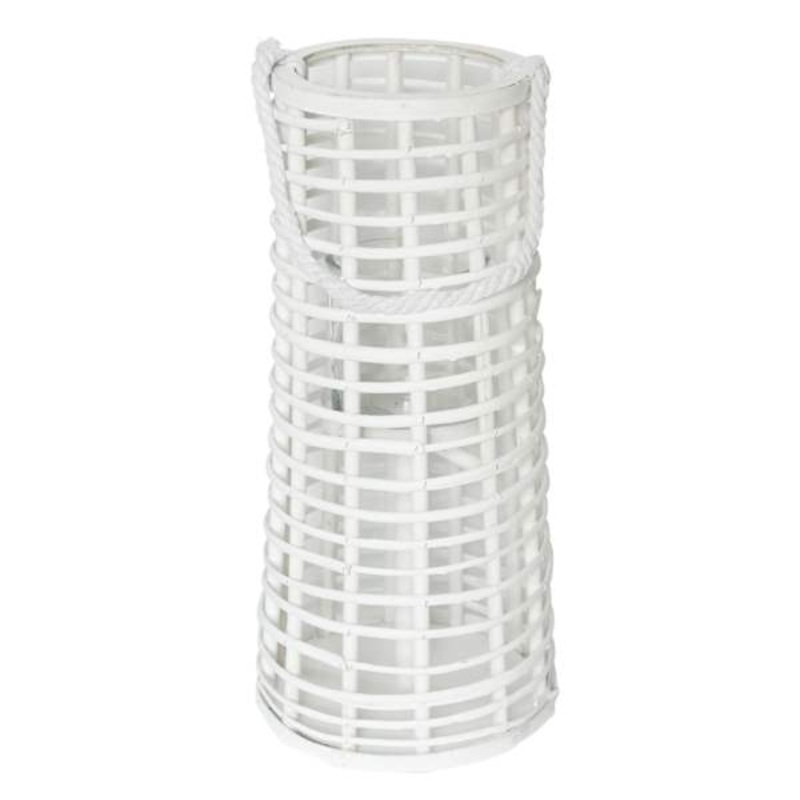 Ty Pennington White Willow Glass Lantern, 20″