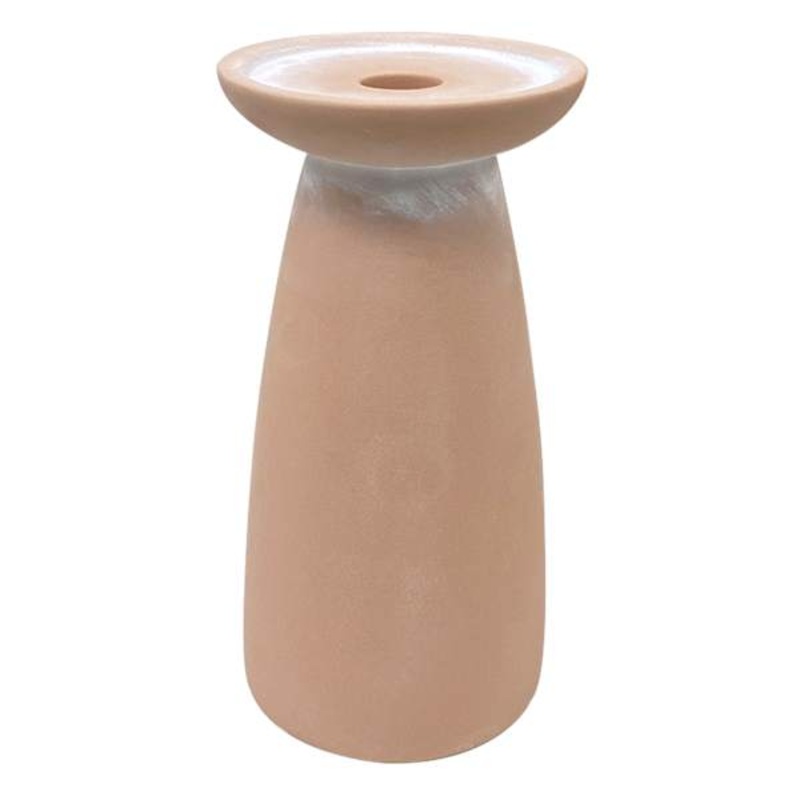 Unglazed Duo Candle Holder, 4.3×8